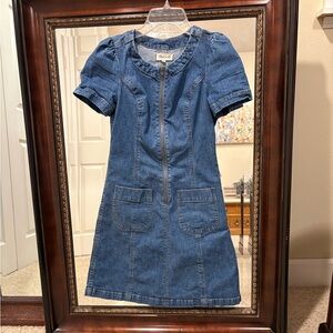 Madewell Blue Denim Dress with Zipper